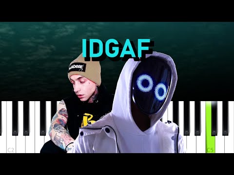 BoyWithUke, blackbear - IDGAF (Piano tutorial)