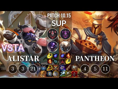 HLE Vsta Alistar vs Pantheon Sup - KR Patch 10.15
