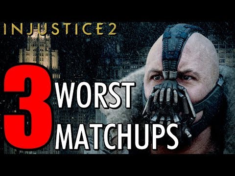 Injustice 2: Top 3 WORST Bane Matchups! (1080P/60FPS)