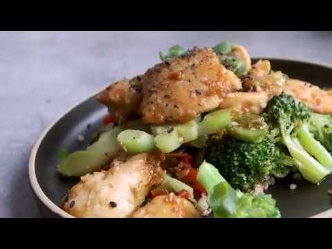 How to Make Healthy Sesame Chicken with Broccoli