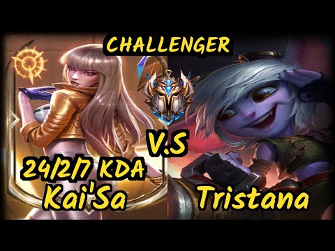 CGA Cody Sun (KAI'SA) vs TRISTANA - 24/2/7 KDA BOTTOM ADC CHALLENGER GAMEPLAY - NA v9.7