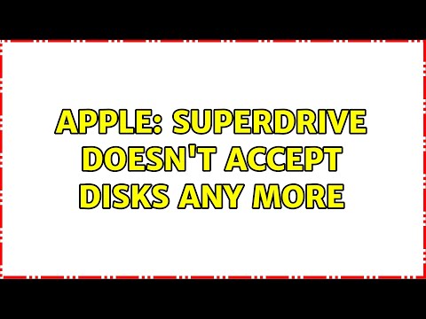 Apple: Superdrive doesn't accept disks any more