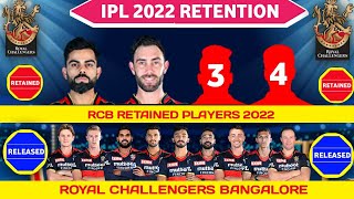 IPL 2022 - Royal Challengers Bangalore Release and Retain Players list |