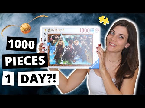 Doing a HARRY POTTER Jigsaw Puzzle | Hogwarts puzzle - YouTube