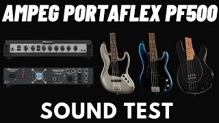 Video thumbnail for Ampeg Portaflex PF500 Sound Test with Precision, Jazz e Stingray Bass by Francesco Minnella