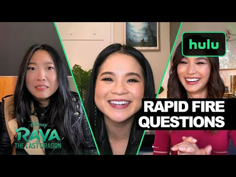 ケリー・マリー・トラン、アクワフィーナ、ジェマ・チャン、ラヤとラスト・ドラゴンの質問｜Hulu (Rapid Fire Questions w/ Kelly Marie Tran, Awkwafina, Gemma Chan | Raya and the Last Dragon | Hulu)