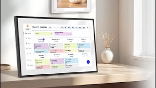 Digital Calendar, Smart Electronic Calendar Planner & Chore Chart, Desk Stand Included, Wall Mountab