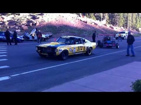 Pikes Peak 2013 startline: Ralf Christensson's 1967 Ford Mustang GT 350 launch