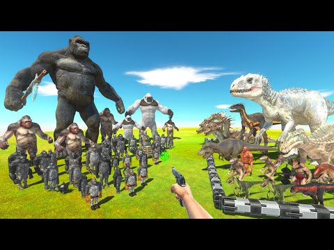 FPS Avatar Rescues Carnivore Dinosaurs and Fights Mutant Primates - Animal Revolt Battle Simulator