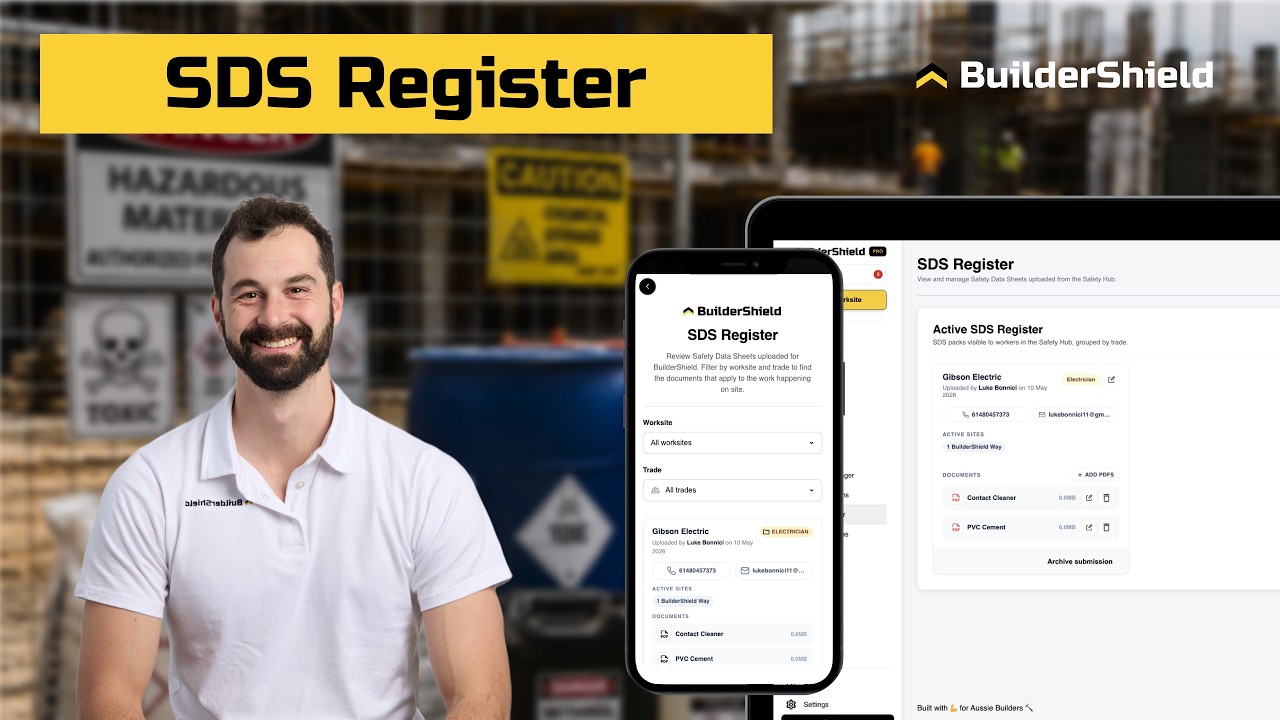 BuilderShield SDS register demo video preview