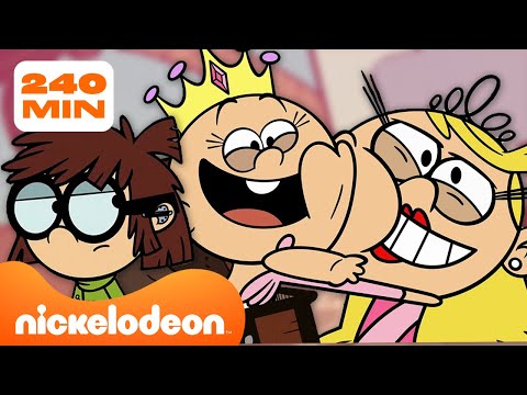 Capa de Loud House | Mega Compilação das Irmãs de Loud House | 4 Horas de Melhores Momentos | Nickelodeon