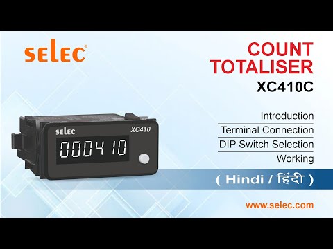 SELEC XC410C 6 Digit Count Totaliser, 36X72 mm