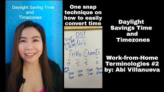 US Daylight Savings Time & Timezone conversion to Manila time | Work from Home Terminologies #2