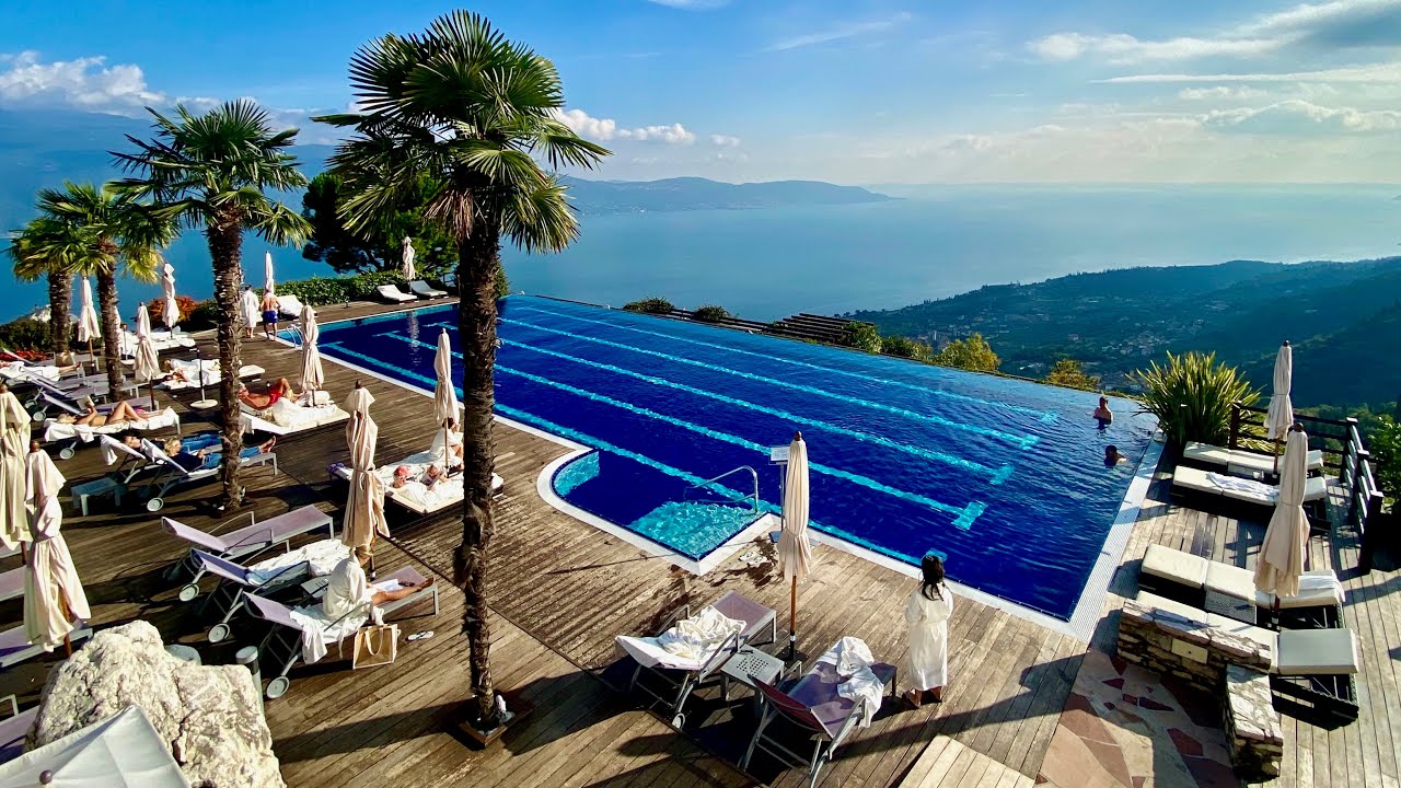 My first 4K UHD clip! Lefay Resort & Spa Lake Garda (Italy): PHENOMENAL views & pool!