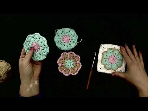 Flower Granny Squares Blanket part 2