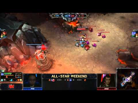 [LoL All-Star 2013] LPL PDD vs EU sOAZ - Top Laner 1v1 Skills Challenge