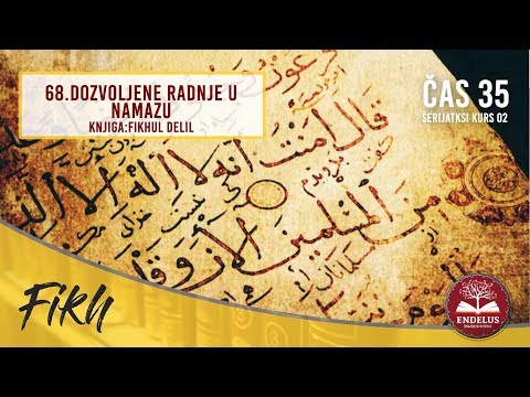 68.Dozvoljene radnje u namazu | Čas 35 Fikhlul delil | dr.Zijad Ljakić