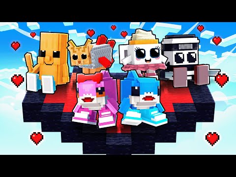 Ich bin auf einem BABY BRAINROT HERZ BLOCK in Minecraft!