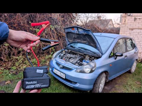 How to Jump Start Car using a Power Tool Battery -For Makita, DeWalt, Bosch ,Milwaukee 18V Batteries