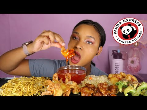 PANDA EXPRESS CHINESE FOOD MUKBANG (Honey Walnut...