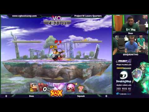 S@X 9/30/14 - Boss (Diddy Kong) vs Squeak (Meta Knight) - Project M Losers Quarters - Smash PM
