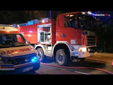 21 czerwca 2019 - Pożar budynku przy ul. Wiejskiej w Oleśnicy