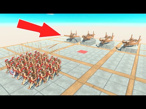 Ballista vs 300 Spartans & All Units on Platform in Animal Revolt Battle Simulator