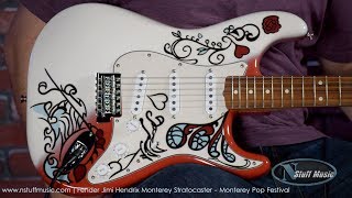 Video thumbnail for Fender Jimi Hendrix Monterey Stratocaster - Monterey Pop Festival by N Stuff Music