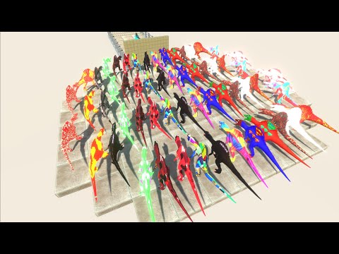 ALL COLOR DINOSAUR SPINOSAURUS CHAMPIONSHIP - Animal Revolt Battle Simulator