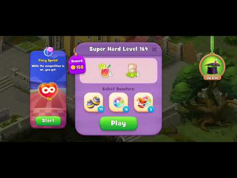 Gardenscapes Level 164 Walkthrough "No Boosters Used"