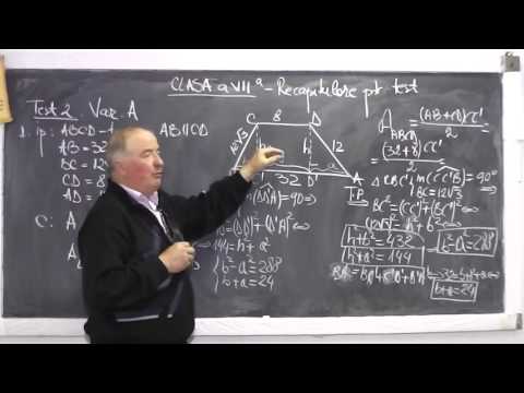 1/2 Lectia 914 Teorema Pitagora Fundamentala a asemanarii Raportul ariilor a 2 figuri asemenea Cls 7