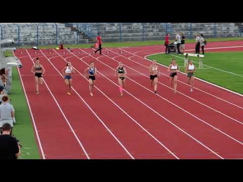100m [Ž], Ivana Lončarek i Eva Mačković - Međunarodni atletski miting Karlovac 2020