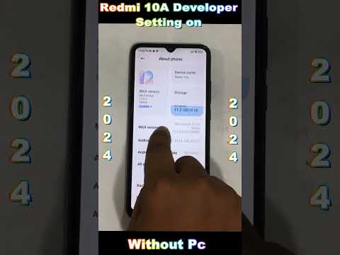Redmi 10A developer option settings || How to on developer mode developer mode off ||Without Pc 2024