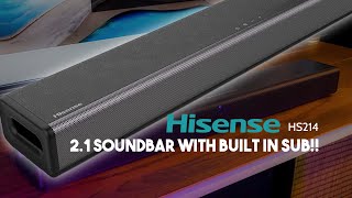 Hisense HS214 Soundbar 2.1 With Built in SubWoofer | Less than $100