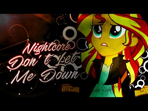 [Nightcore] Don't Let Me Down [Lyrics]