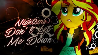 [Nightcore] Don't Let Me Down [Lyrics]