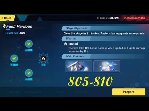 [Honkai Impact 3rd]Nirvana Abyss D496: 805-813p AKA (Fire Bonus) SS-Sirin|SS1-HTR|SS-CN