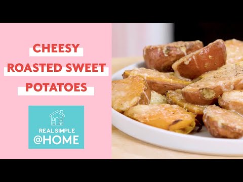 Cheesy Roasted Sweet Potatoes | No Boiling or Mashing...