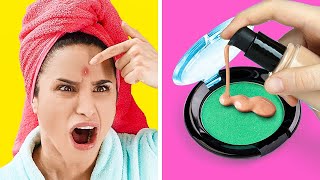 GENIUS BEAUTY HACKS FOR ALL LIFE SITUATIONS || Beauty Routine Tips by 123 Go! Gold