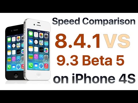 iPhone 4S iOS 8.4.1 vs iOS 9.3 Beta 5 / Public Beta 5 Build #13E5225a Speed Comparison