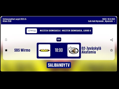 Miesten Suomisarja: SBS Wirmo - O2-Jyväskylä Akatemia  16.12.2023