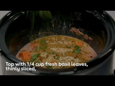 Slow Cooker Panang Curry with Chicken and Cauliflower Rice