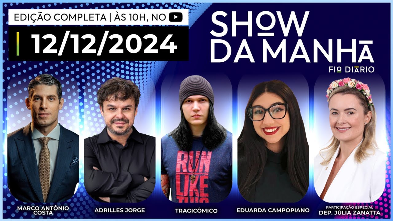 SHOW DA MANHÃ: MILEI DÁ LIÇÃO EM LULA E STF AVANÇA COM CENSUR4 - 12/12/2024