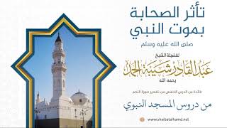 صورة 71. تأثر الصحابة بموت النبي صلى الله عليه وسلم - الشيخ عبدالقادر شيبة الحمد رحمه الله