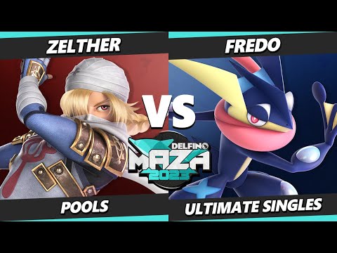 Delfino Maza 2023 - Zelther (Sheik) Vs. Fredo (Greninja) Smash Ultimate - SSBU