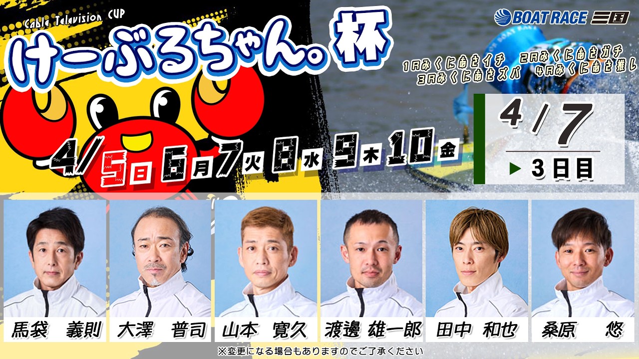 けーぶるちゃん。杯　　３日目　８：００～