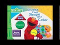 Sesame Street Guess That Shape Color DVD Menu Walkthrough