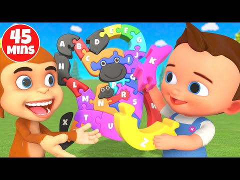 Learning ABC Alphabets Song with Banana Tree Puzzle Toy Set | Kids Toddler Educational videos 2023