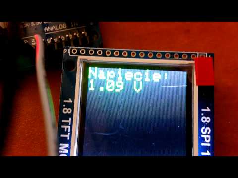 Arduino pomiar napięcia wyświetlacz tft
