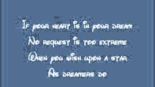 Pinocchio-When You Wish Upon A Star Lyrics